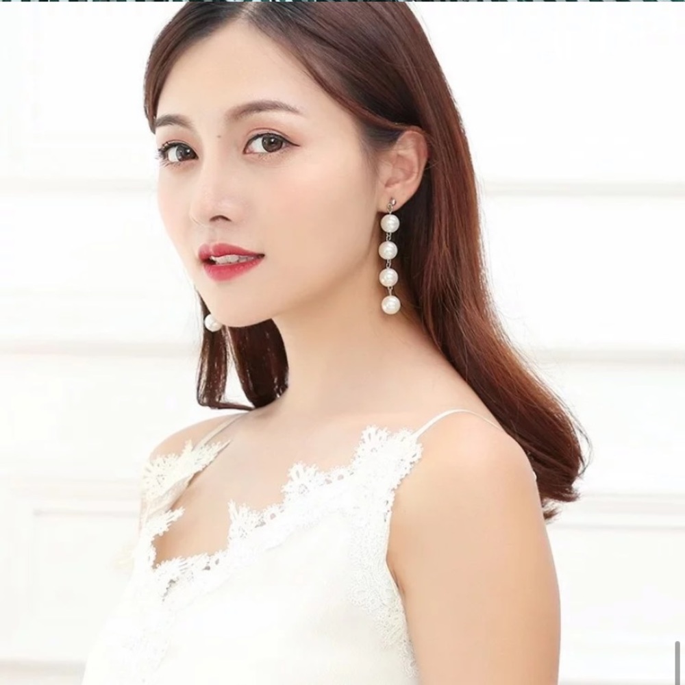 Tassel Pearl NEW luxury drop  jewelry earrings - Picture 3 of 3